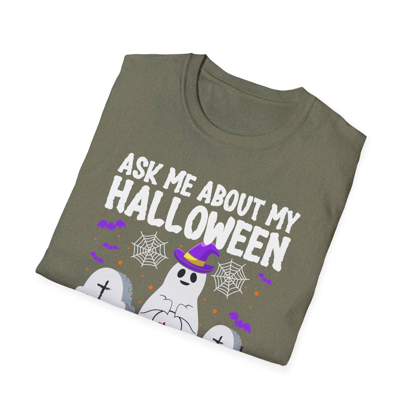 Ask Me About My Halloween Costume Ghost Spooky Fun T-Shirt