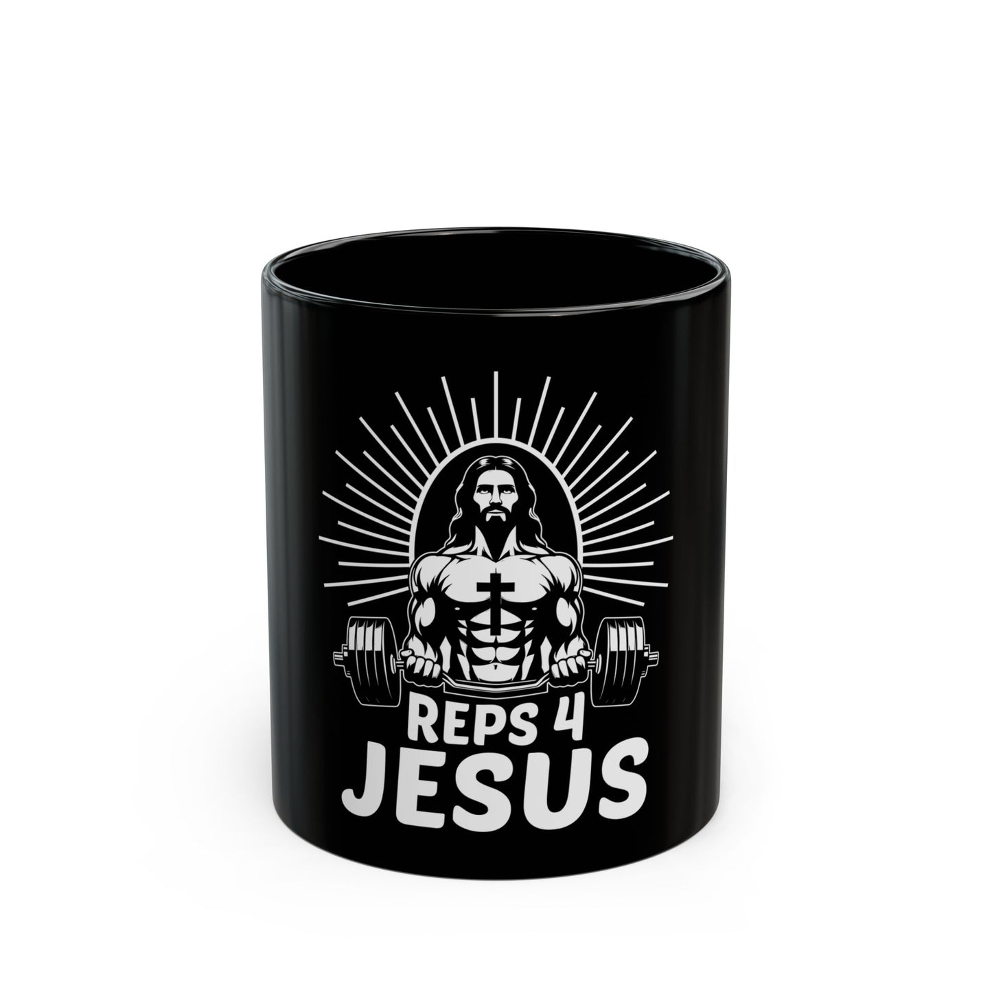 Reps 4 Jesus Workout Inspiration Faith Fitness Ceramic Mug