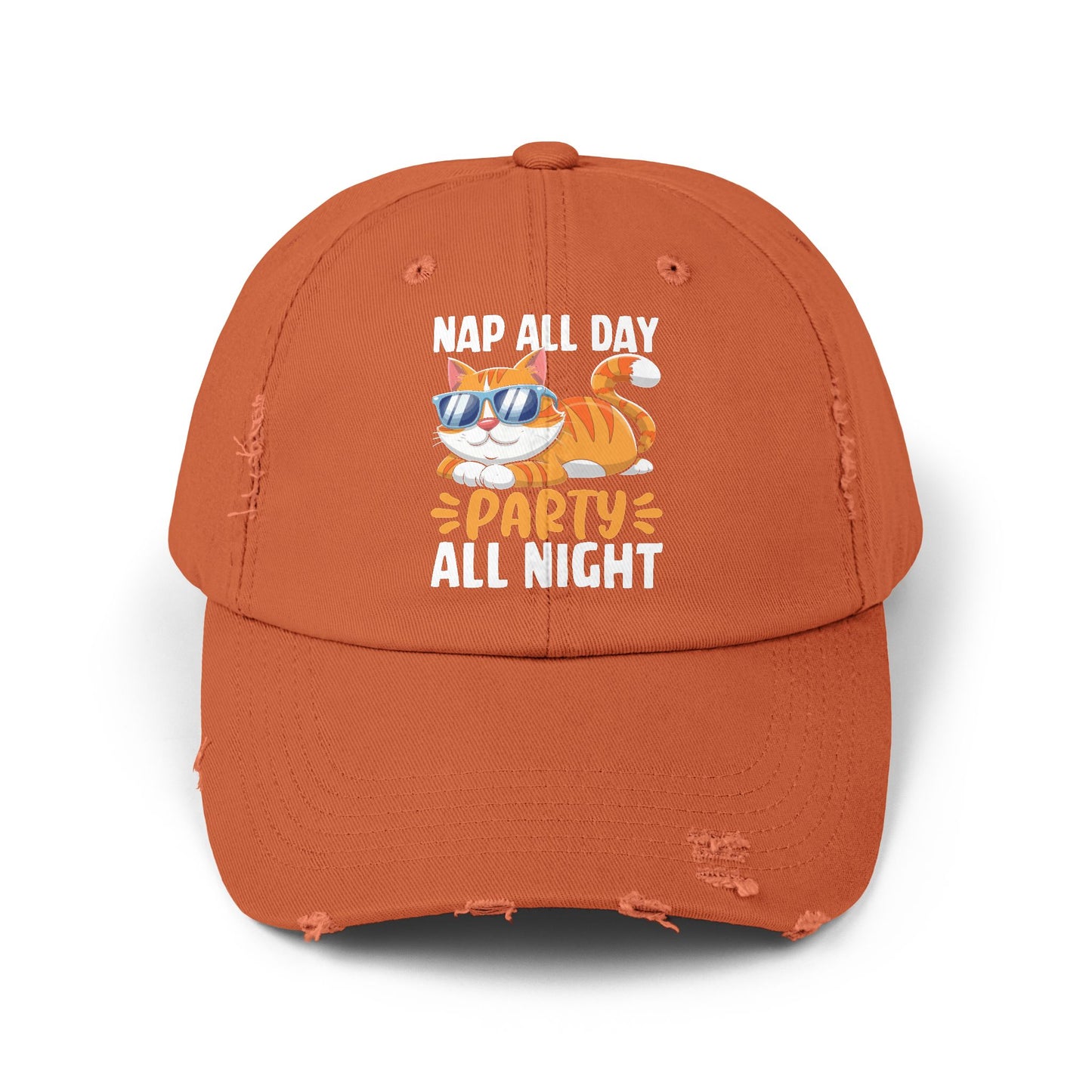 Nap All Day Party All Night Cool Cat Vibes Cap