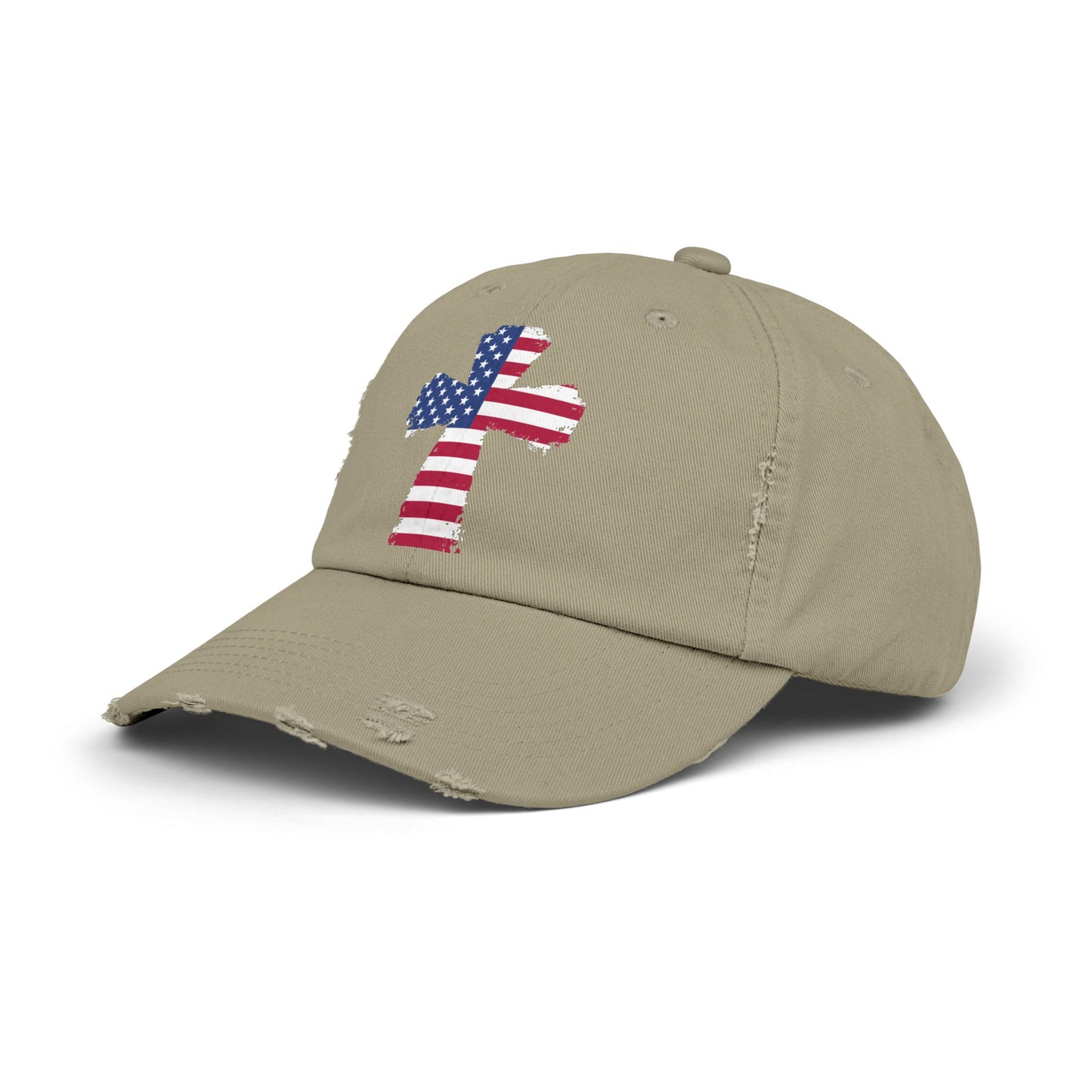 Faith Over Fear American Cross Flag Design Cap