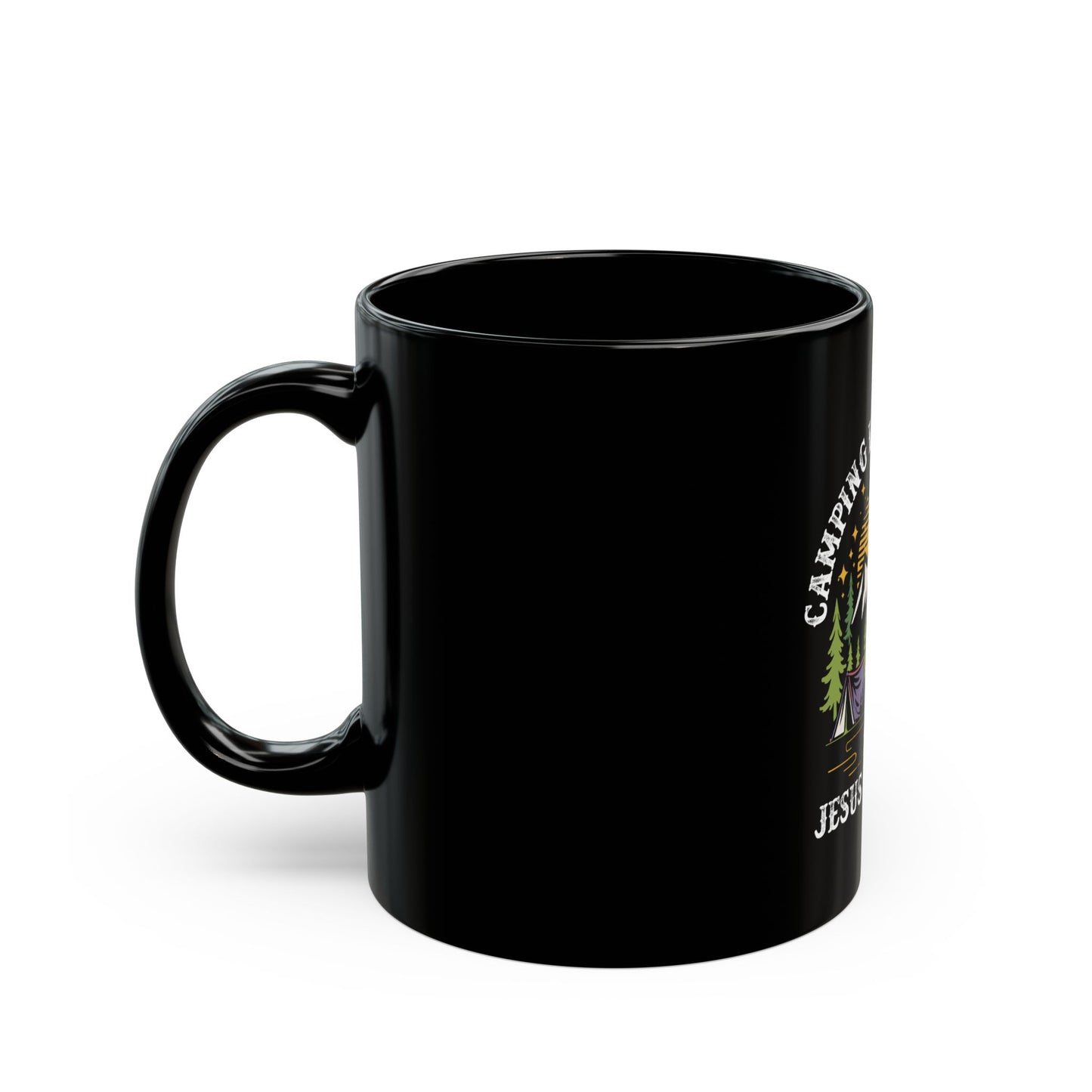 Camping Is My Passion Jesus Is My Life Nature Adventure Ceramic Mug