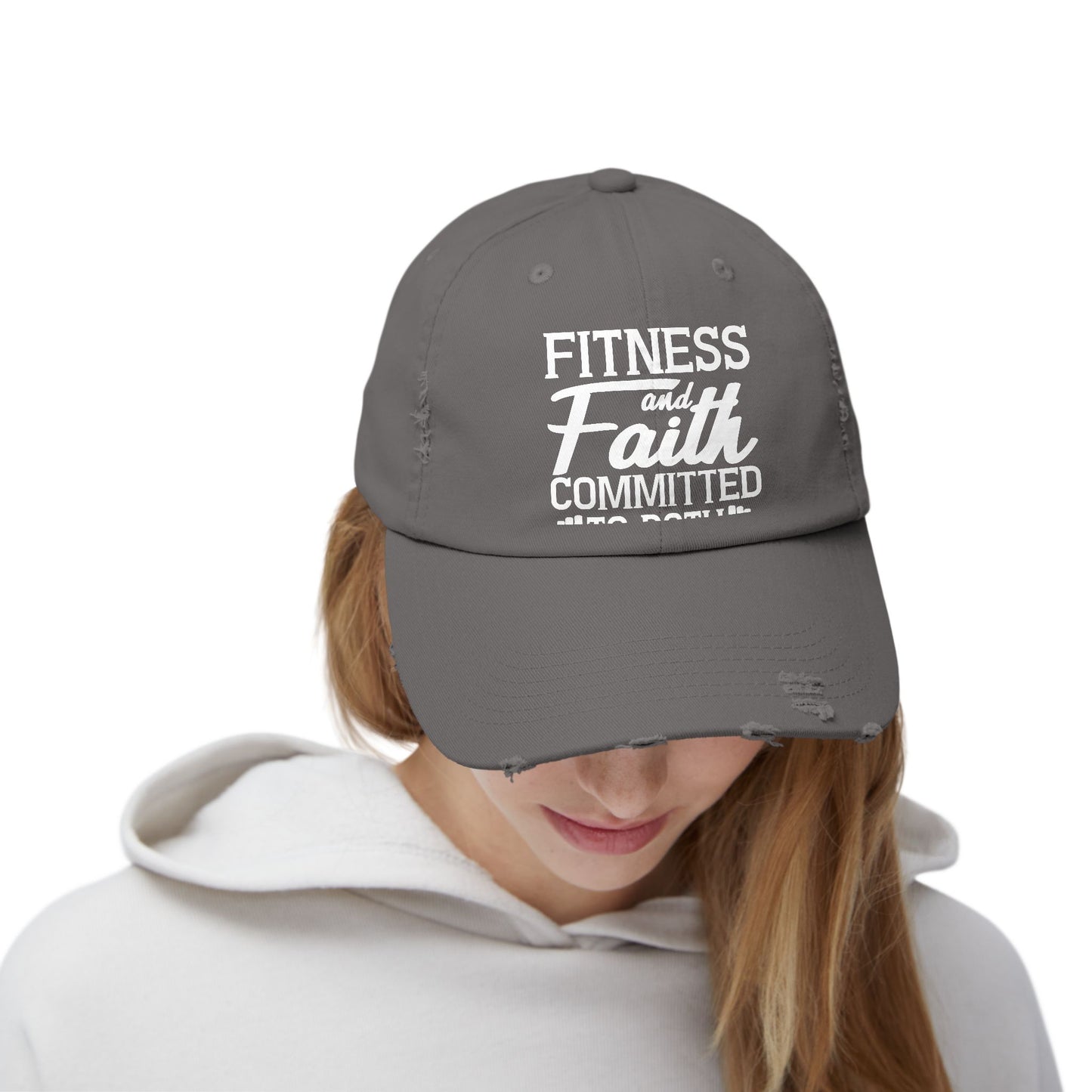 Fitness and Faith Committed to Both Inspirational Workout Motivation Cap