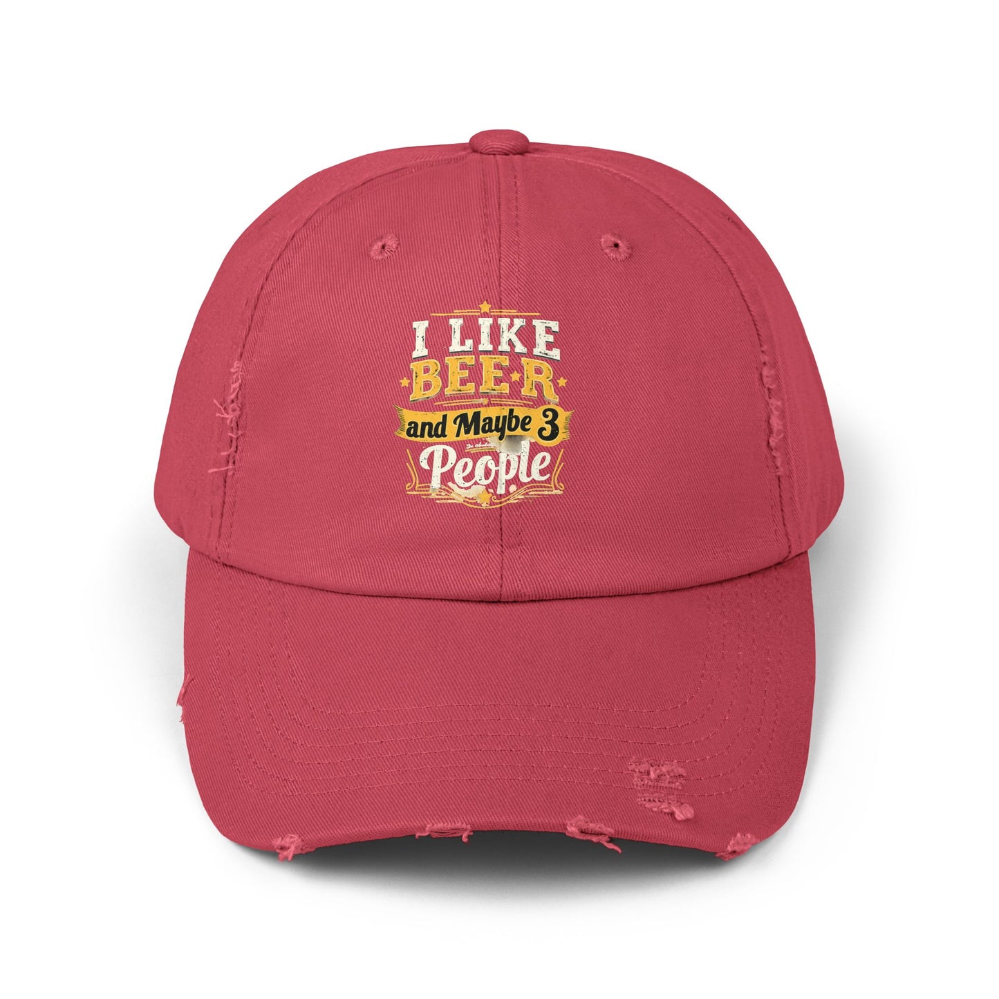 I Like Beer and Maybe 3 People - Humorous Statement Cap