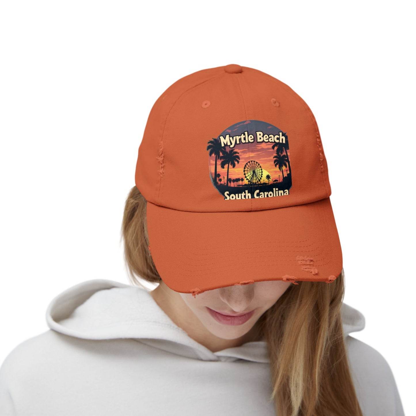 Myrtle Beach South Carolina Retro Sunset Cap