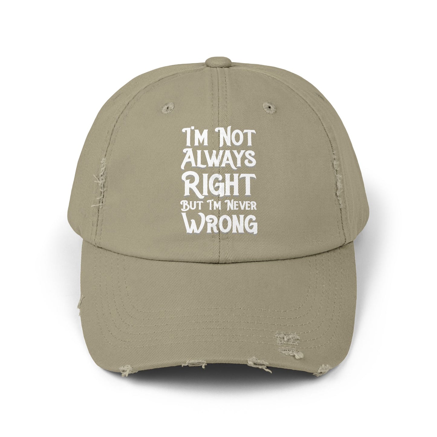 I'm Not Always Right But I'm Never Wrong Cap