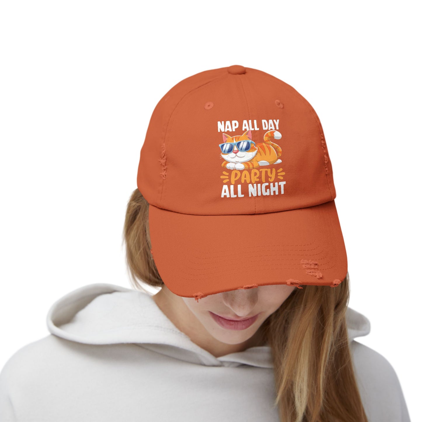Nap All Day Party All Night Cool Cat Vibes Cap