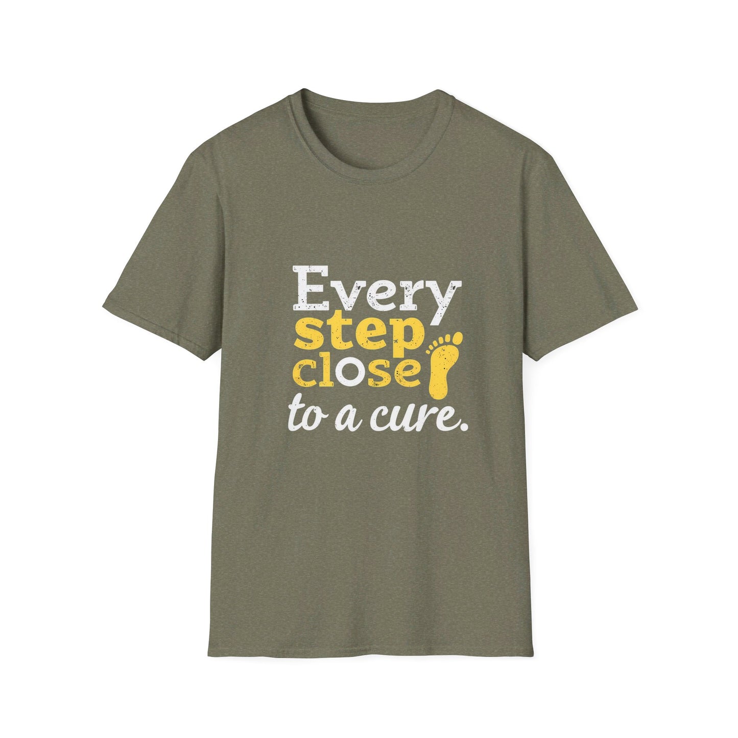 Every Step Close To A Cure Motivational Quote T-Shirt