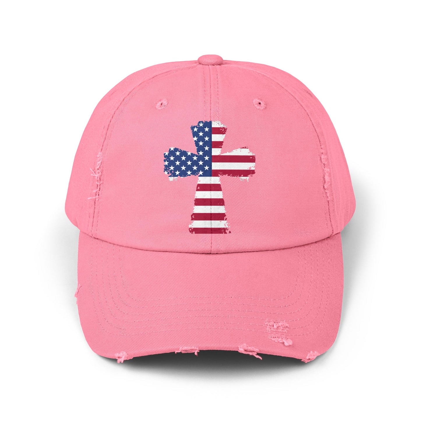 Faith Over Fear American Cross Flag Design Cap