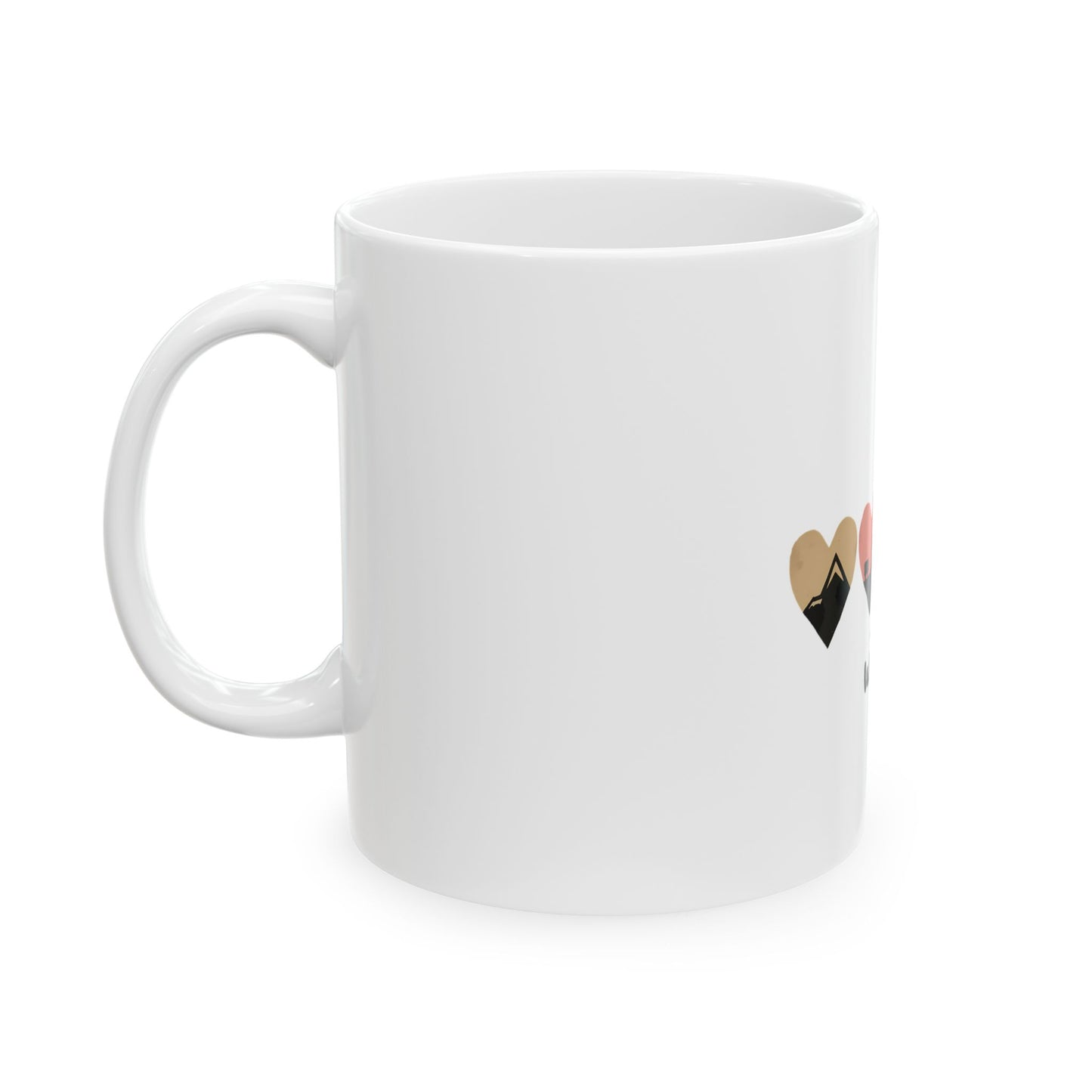 Wild And Free Heart Icons for Nature Lovers and Adventurers Ceramic Mug