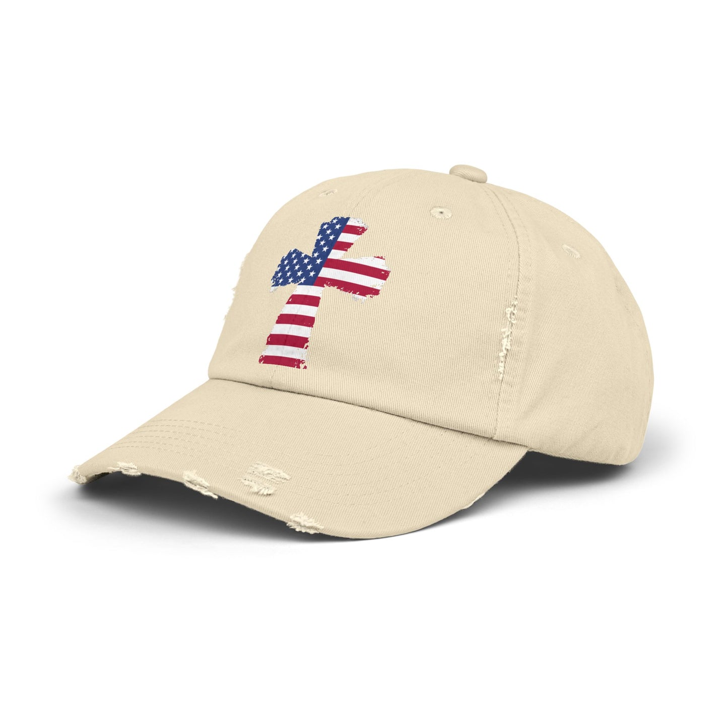 Faith Over Fear American Cross Flag Design Cap