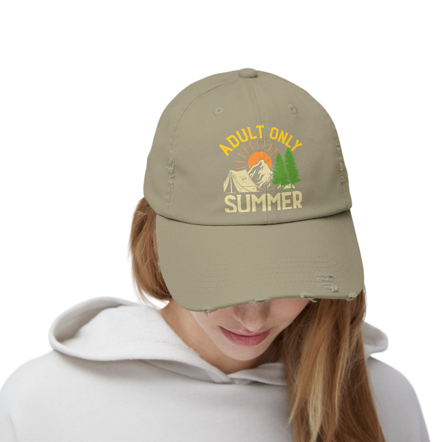 Adult Only Summer Camp Adventure Nature Camping Cap
