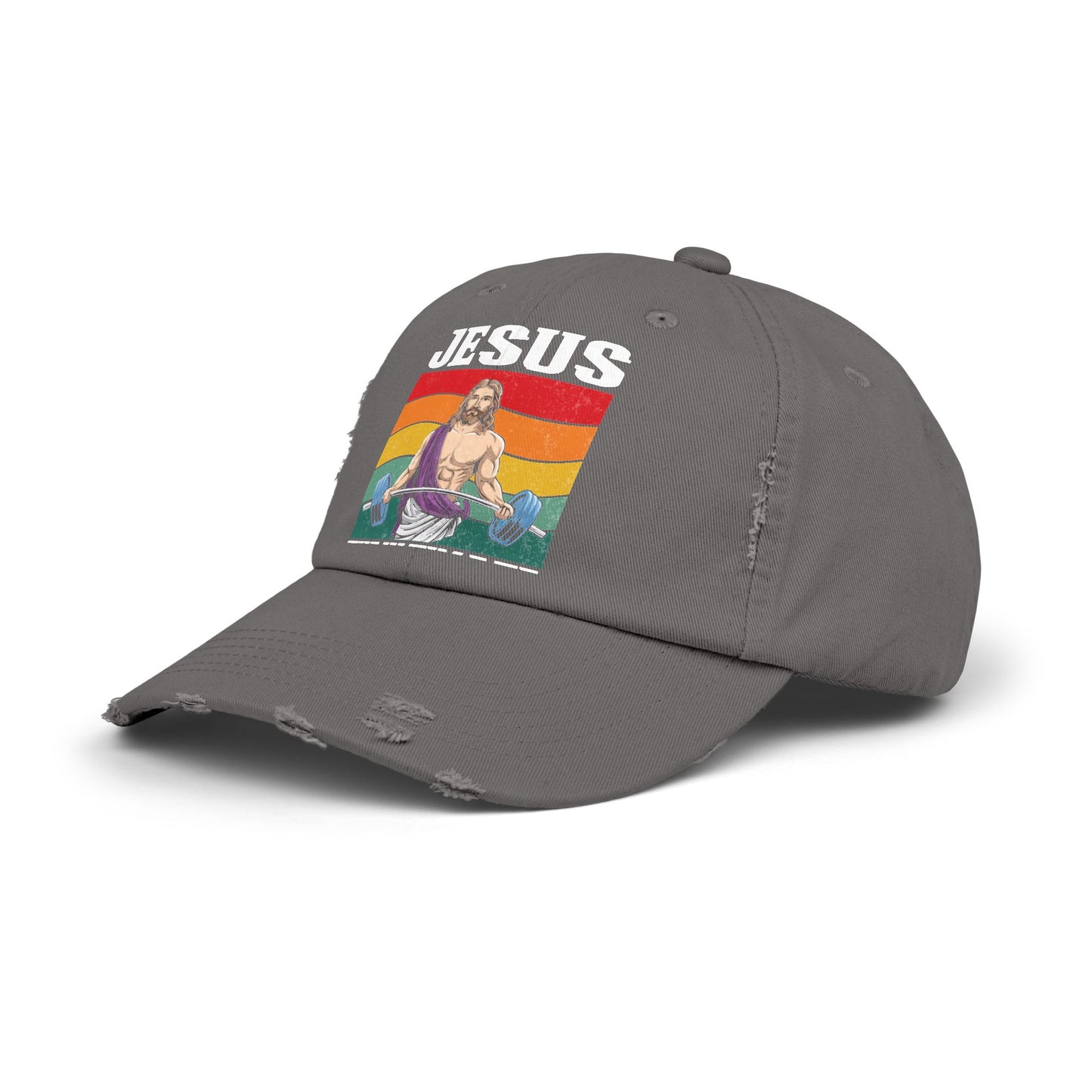 Jesus The Ultimate Deadlifter Rainbow Strength Cap