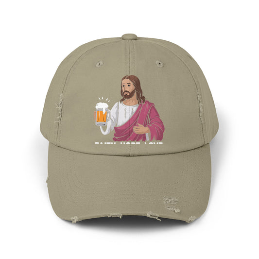 Faith Hope Love and a Cool Beer Fun Cap