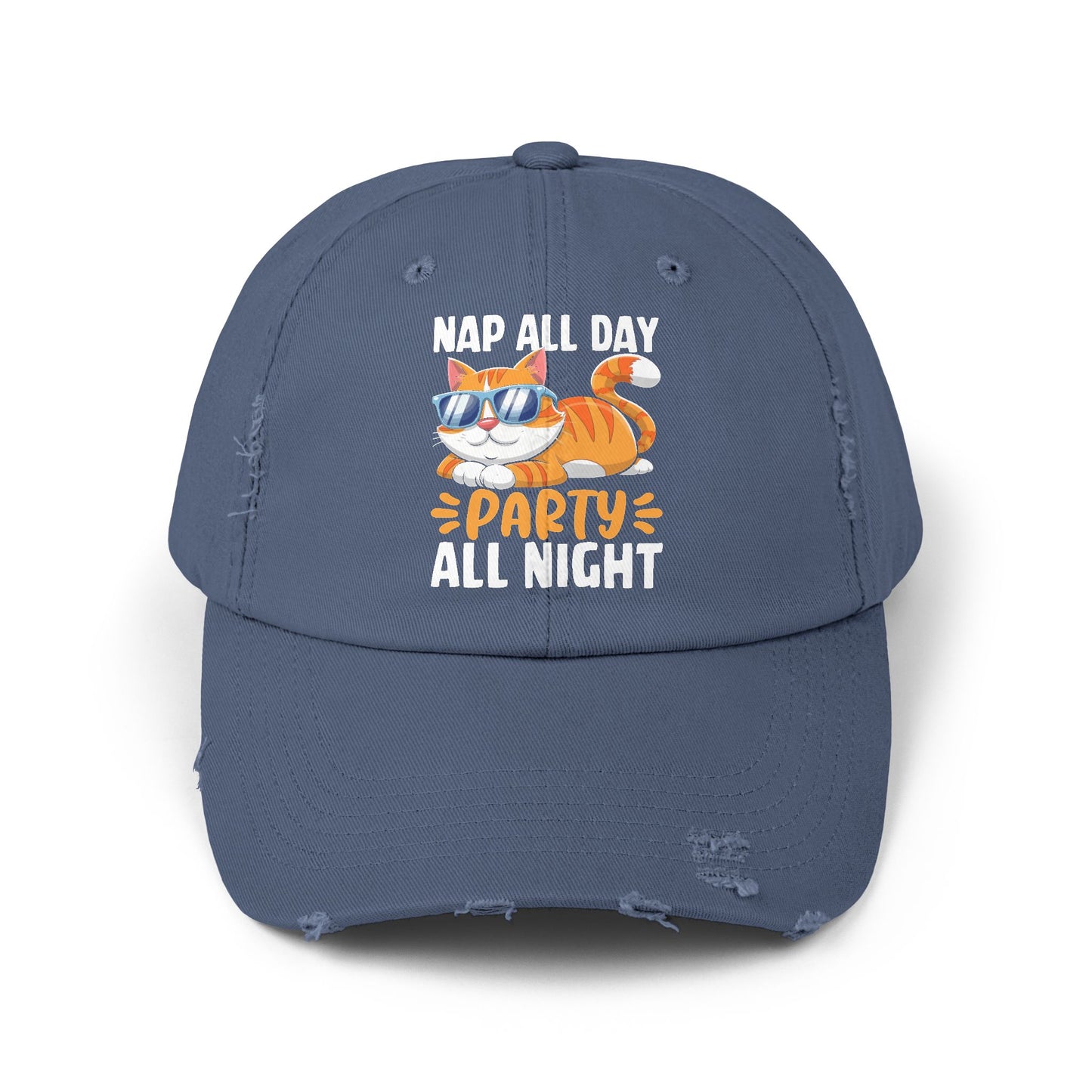 Nap All Day Party All Night Cool Cat Vibes Cap