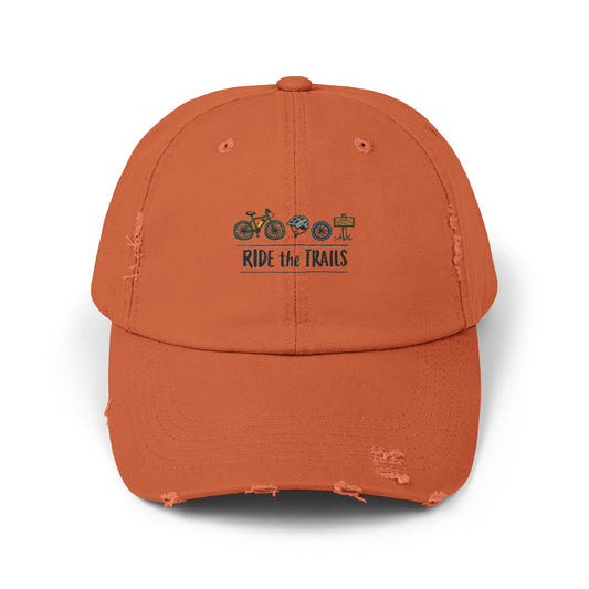 Ride the Trails Adventure Scenic Biking Journey Cap