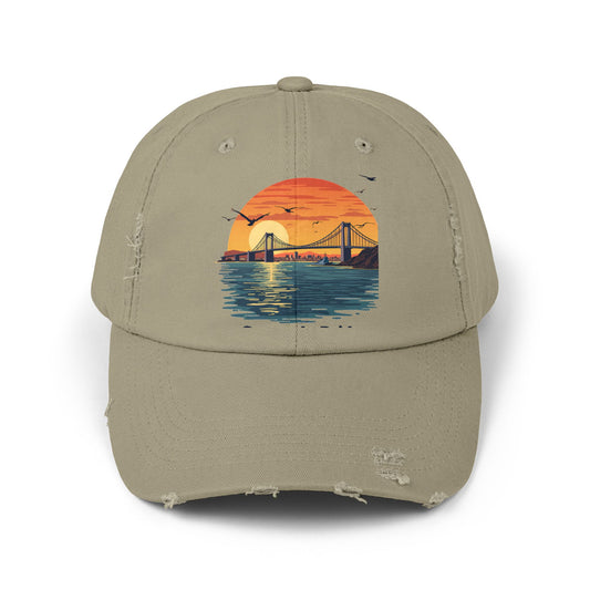 Coronado Bridge Sunset Silhouette with Seagulls and Cityscape View Cap