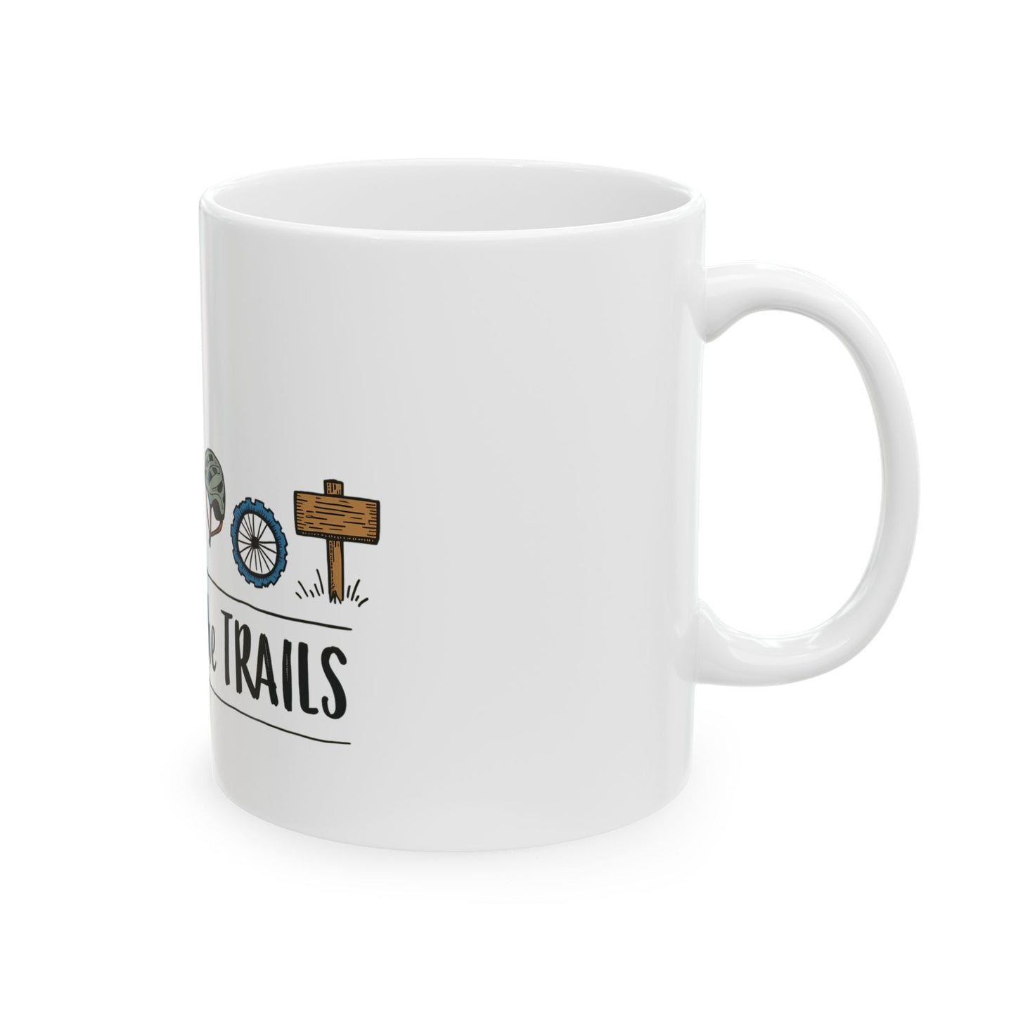 Ride the Trails Adventure Scenic Biking Journey Ceramic Mug