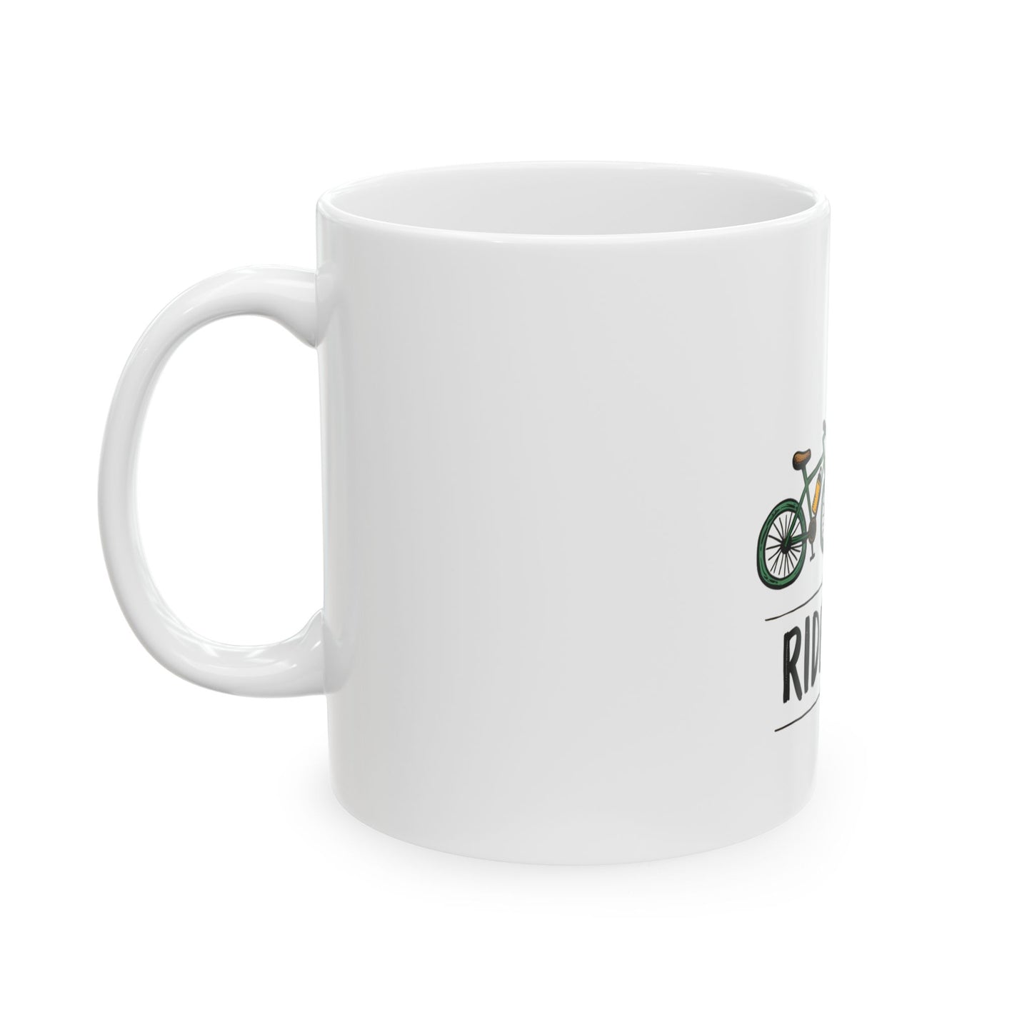 Ride the Trails Adventure Scenic Biking Journey Ceramic Mug