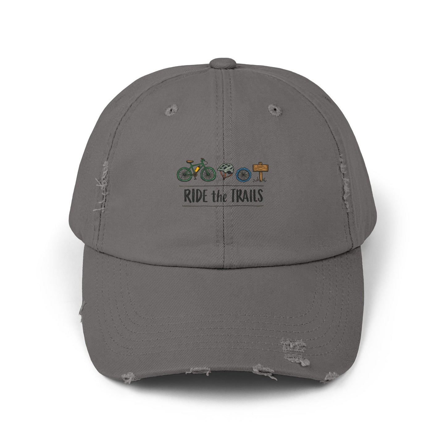 Ride the Trails Adventure Scenic Biking Journey Cap