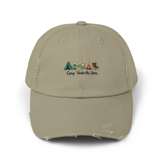 Camp Under The Stars Adventure in Nature for Outdoor Enthusiasts Cap