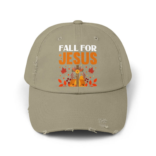 Fall For Jesus He Never Leaves Autumn Faith Cap