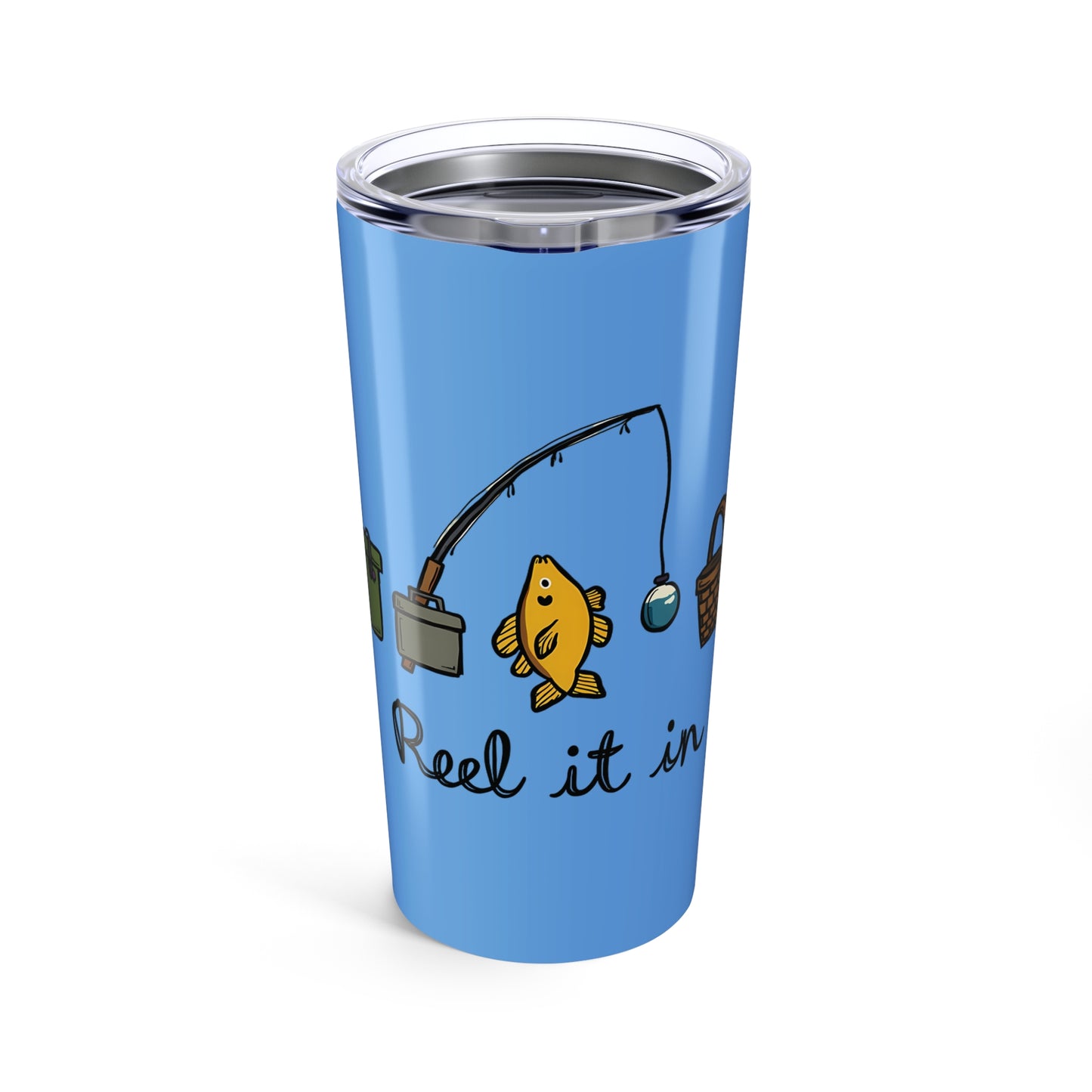 Reel It In Fishing Adventure Illustration That Captures the Joy of Angling and Outdoor Fun Tumbler