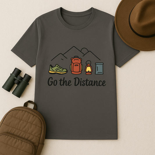 Go the Distance Adventure Enthusiast Hiking Essentials T-Shirt